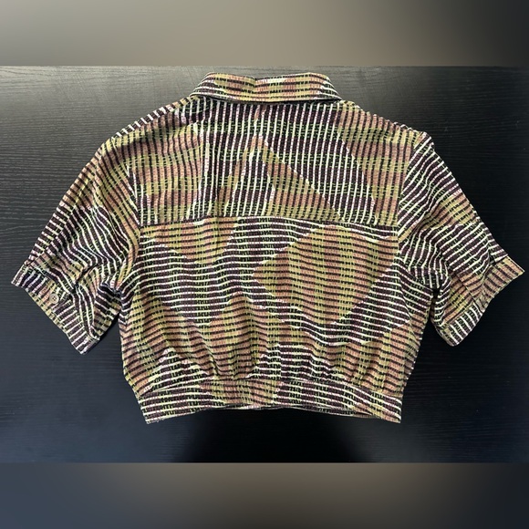 Urban Outfitters Black and Green Patterned Shirt - Picture 5 of 6